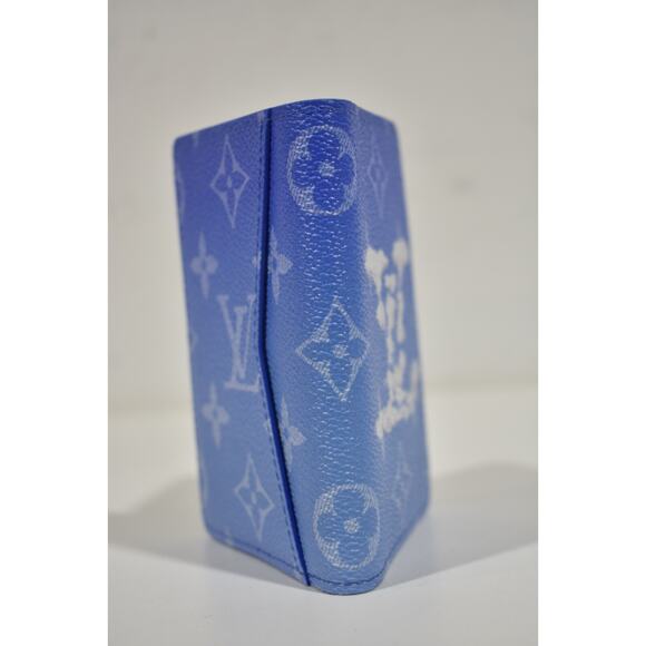 Louis Vuitton Clouds Virgil Blue White Monogram Logo Pocket Organizer Wallet - Picture 3 of 7